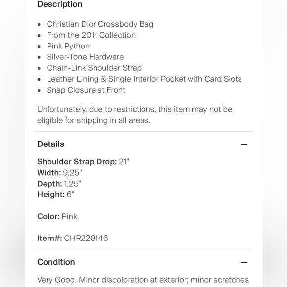 Dior Bags Christian Dior Pink Python Crossbody With Dior Chain